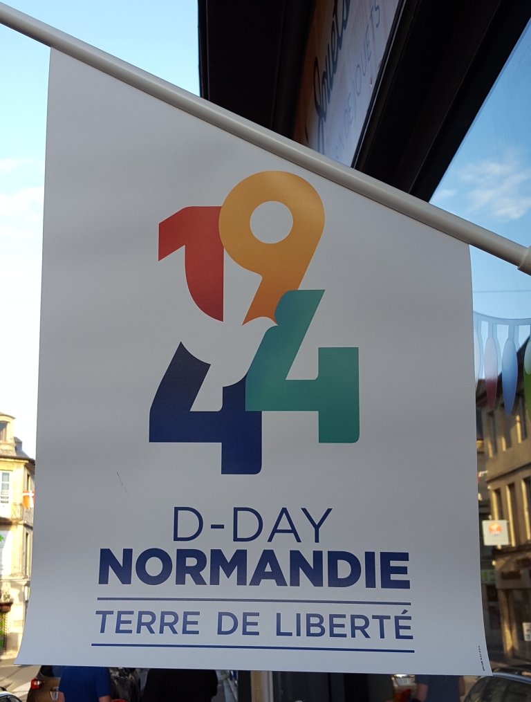D-Day Anniversary Banner in Bayeux Normandy France